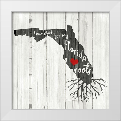 FL Roots White Modern Wood Framed Art Print by Kimberly, Allen