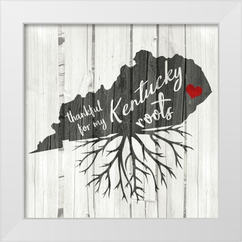 KY Roots White Modern Wood Framed Art Print by Kimberly, Allen