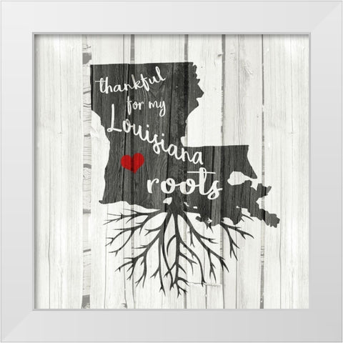 LA Roots White Modern Wood Framed Art Print by Kimberly, Allen
