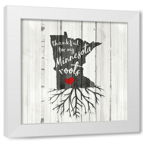 MN Roots White Modern Wood Framed Art Print by Kimberly, Allen