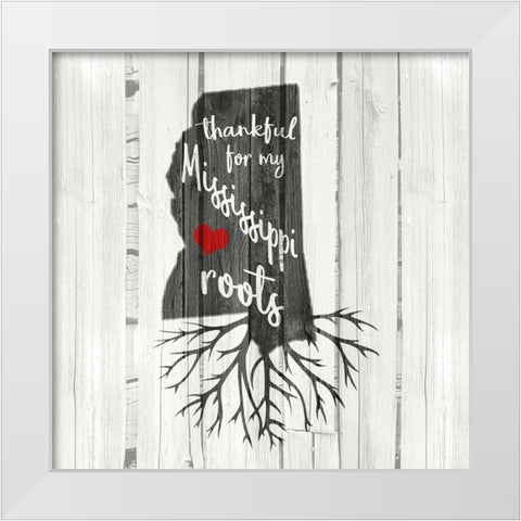 MS Roots White Modern Wood Framed Art Print by Kimberly, Allen