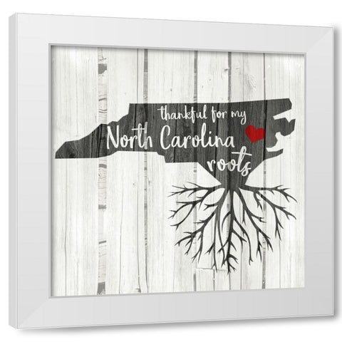 NC Roots White Modern Wood Framed Art Print by Kimberly, Allen
