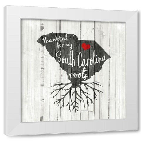 SC Roots White Modern Wood Framed Art Print by Kimberly, Allen