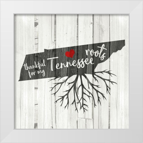 TN Roots White Modern Wood Framed Art Print by Kimberly, Allen