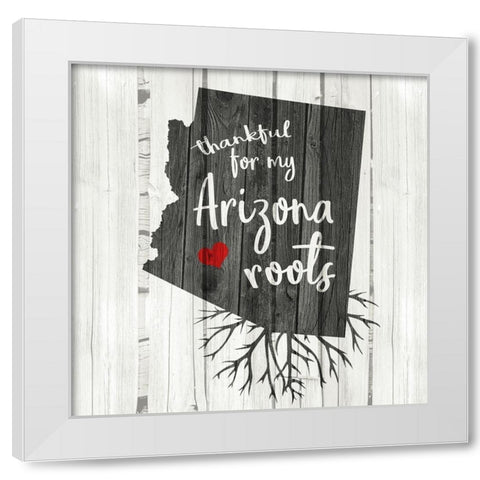 AZ Roots White Modern Wood Framed Art Print by Allen, Kimberly
