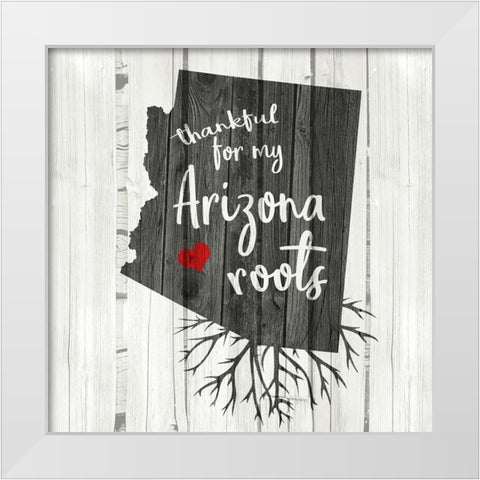 AZ Roots White Modern Wood Framed Art Print by Allen, Kimberly