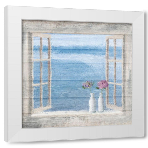 Ocean View White Modern Wood Framed Art Print by Kimberly, Allen