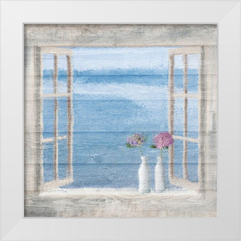 Ocean View White Modern Wood Framed Art Print by Kimberly, Allen