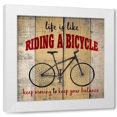 Life is Like White Modern Wood Framed Art Print by Kimberly, Allen