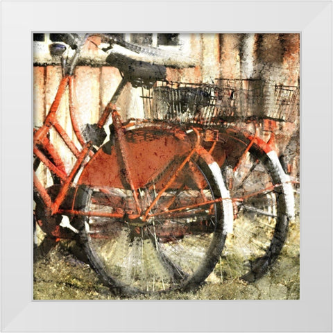 Ride Bicycles White Modern Wood Framed Art Print by Kimberly, Allen