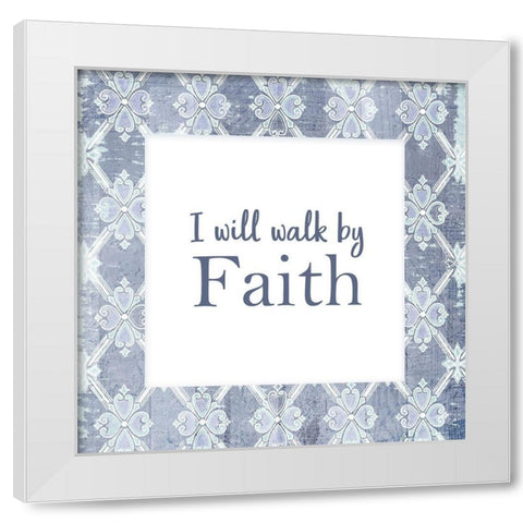 By Faith White Modern Wood Framed Art Print by Kimberly, Allen