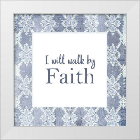 By Faith White Modern Wood Framed Art Print by Kimberly, Allen