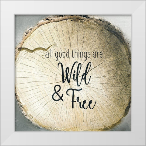 All Good Things White Modern Wood Framed Art Print by Kimberly, Allen