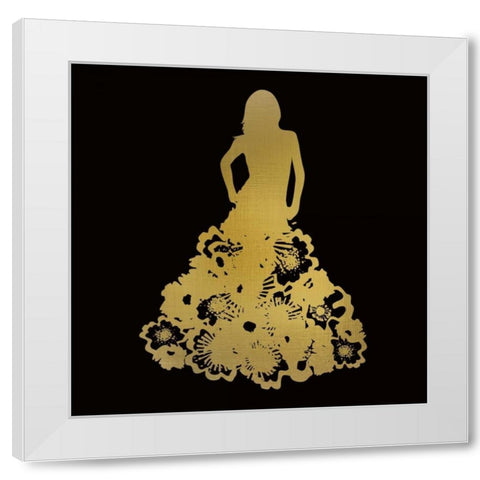 Fashion Silhouhette 1 White Modern Wood Framed Art Print by Allen, Kimberly