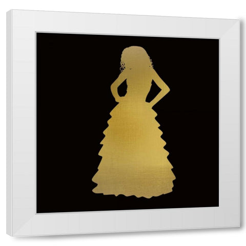 Fashion Silhouette 2 White Modern Wood Framed Art Print by Allen, Kimberly
