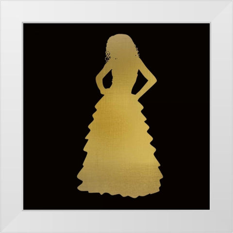 Fashion Silhouette 2 White Modern Wood Framed Art Print by Allen, Kimberly