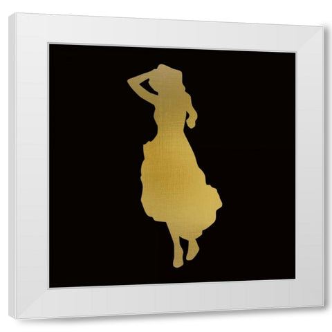 Fashion Silhouette 4 White Modern Wood Framed Art Print by Allen, Kimberly