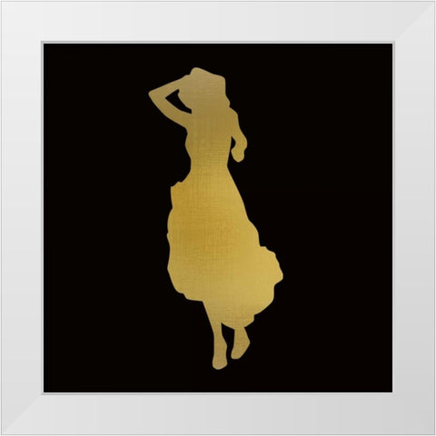 Fashion Silhouette 4 White Modern Wood Framed Art Print by Allen, Kimberly