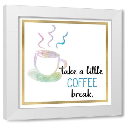 Just Coffee 11 White Modern Wood Framed Art Print by Kimberly, Allen
