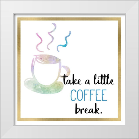 Just Coffee 11 White Modern Wood Framed Art Print by Kimberly, Allen