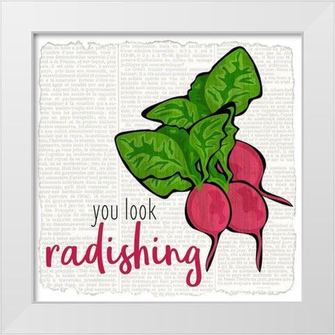 Just Veggie 2 White Modern Wood Framed Art Print by Kimberly, Allen