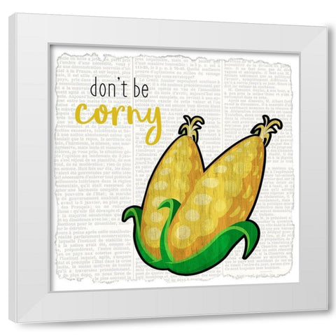 Just Veggie 3 White Modern Wood Framed Art Print by Kimberly, Allen