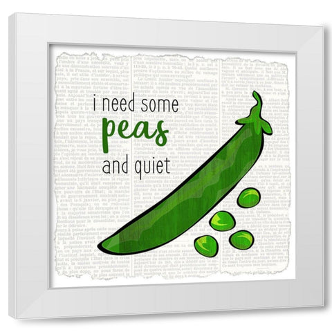 Just Veggie 5 White Modern Wood Framed Art Print by Kimberly, Allen