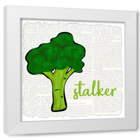 Just Veggie 6 White Modern Wood Framed Art Print by Kimberly, Allen