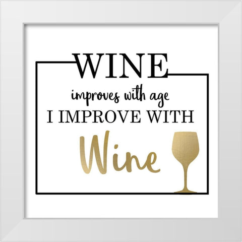 Just Wine 1 White Modern Wood Framed Art Print by Kimberly, Allen