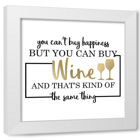 Just Wine 6 White Modern Wood Framed Art Print by Kimberly, Allen