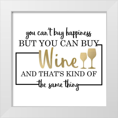 Just Wine 6 White Modern Wood Framed Art Print by Kimberly, Allen