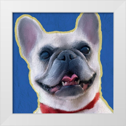 French Bulldog 1 White Modern Wood Framed Art Print by Kimberly, Allen