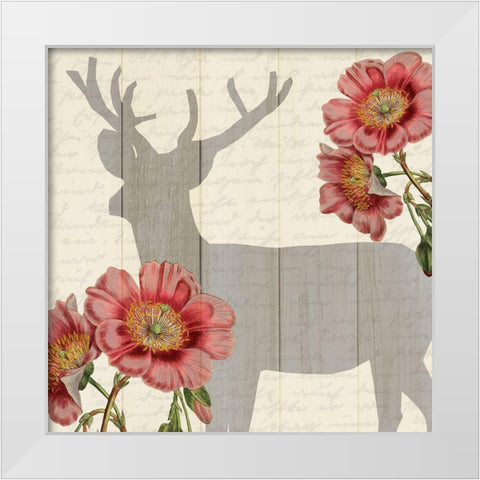 Wild Silhouette 3 White Modern Wood Framed Art Print by Kimberly, Allen