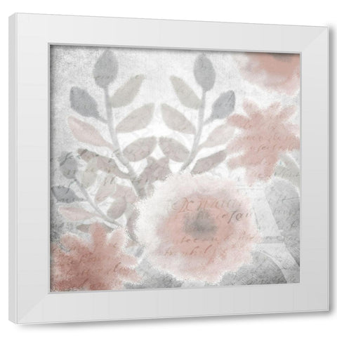 Dusty Rose 1 White Modern Wood Framed Art Print by Kimberly, Allen