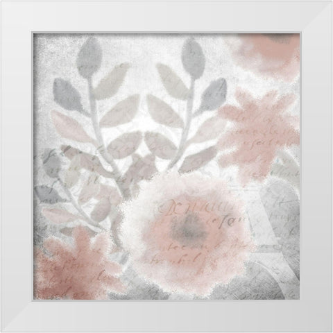Dusty Rose 1 White Modern Wood Framed Art Print by Kimberly, Allen
