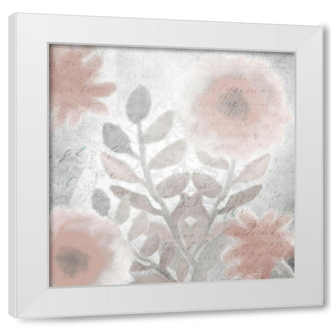 Dusty Rose 2 White Modern Wood Framed Art Print by Kimberly, Allen