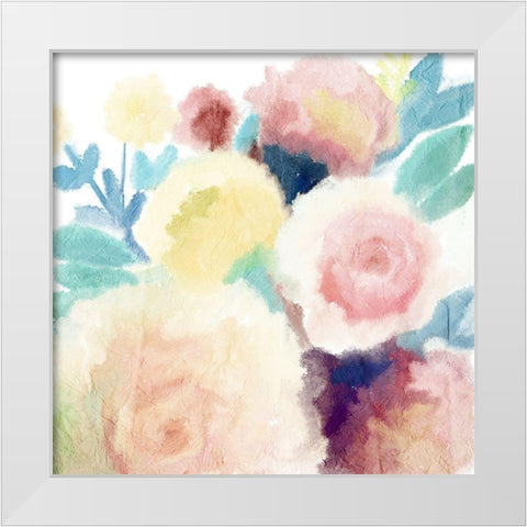 Colors of Springs White Modern Wood Framed Art Print by Kimberly, Allen