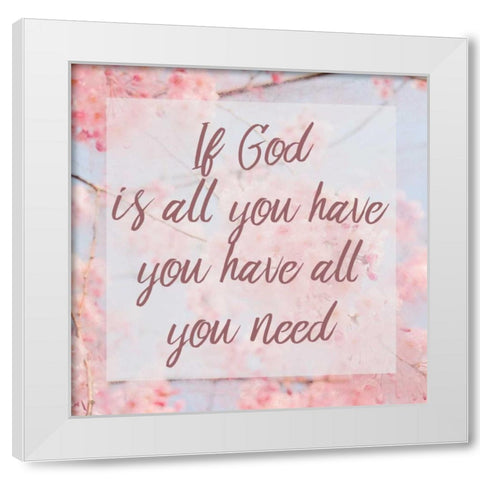If God White Modern Wood Framed Art Print by Allen, Kimberly