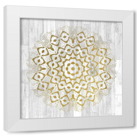 Wood Tile 1 White Modern Wood Framed Art Print by Kimberly, Allen