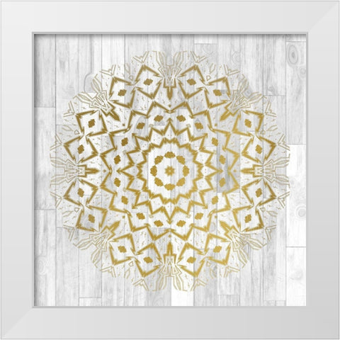 Wood Tile 1 White Modern Wood Framed Art Print by Kimberly, Allen