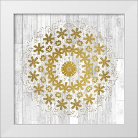 Wood Tile 2 White Modern Wood Framed Art Print by Kimberly, Allen