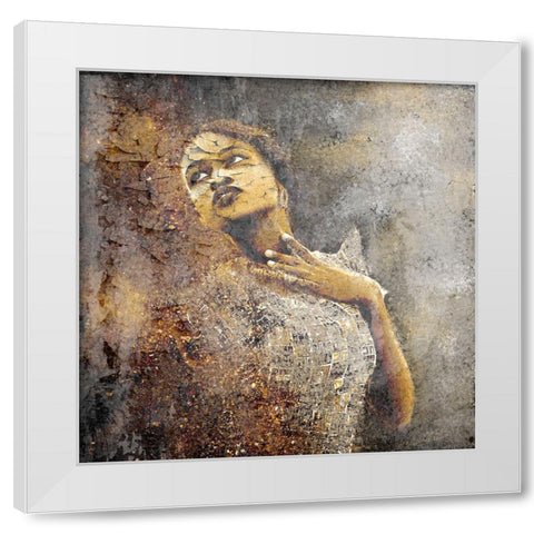 Dreamer White Modern Wood Framed Art Print by Kimberly, Allen