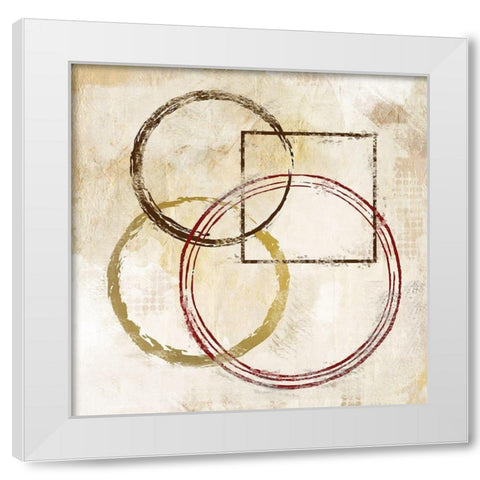 Circles and Squares 2 White Modern Wood Framed Art Print by Allen, Kimberly