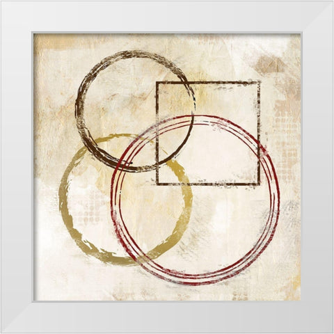 Circles and Squares 2 White Modern Wood Framed Art Print by Allen, Kimberly
