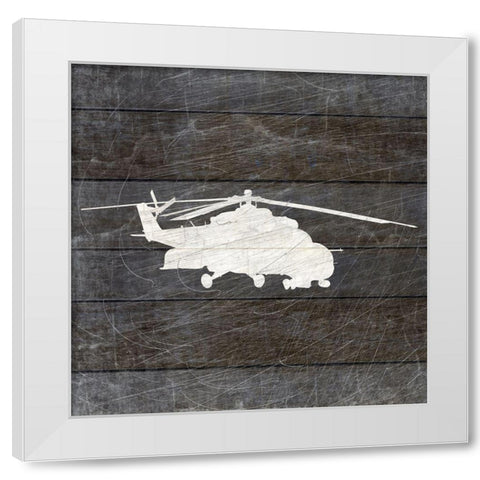 Military Vehicle 2 White Modern Wood Framed Art Print by Kimberly, Allen