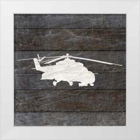 Military Vehicle 2 White Modern Wood Framed Art Print by Kimberly, Allen