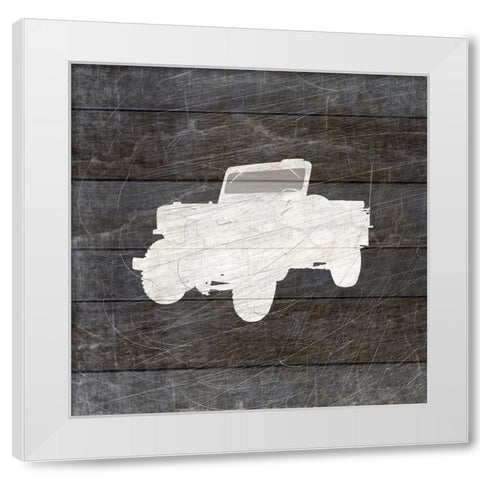 Military Vehicle 3 White Modern Wood Framed Art Print by Kimberly, Allen