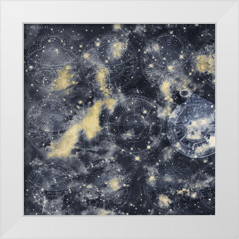 Celestial 1 White Modern Wood Framed Art Print by Kimberly, Allen