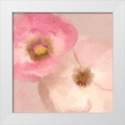 Blush Blooms 1 White Modern Wood Framed Art Print by Kimberly, Allen