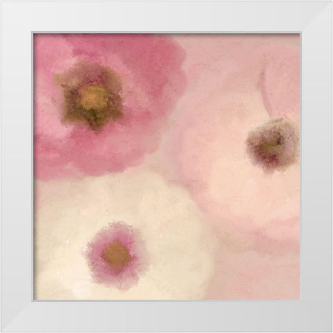 Blush Blooms 2 White Modern Wood Framed Art Print by Kimberly, Allen